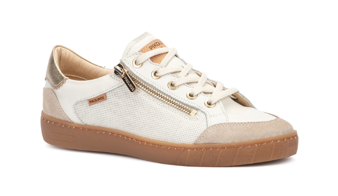 TENNIS CUIR BLANC PIKOLINOS