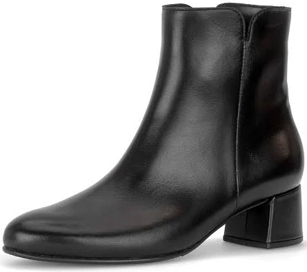 BOTTINE CUIR NOIR GABOR